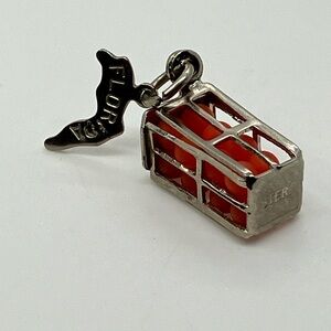 Vtg 925 Sterling Silver Florida Crab Cage Lobster Fishing Charm